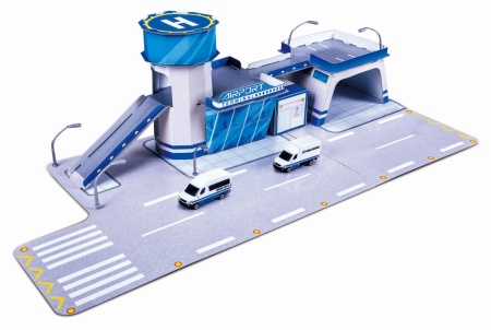 MAISTO FRESH METAL 100 SET CONSTRUCTIE AEROPORT CU 2 VEHICULE INCLUSE - Img 2