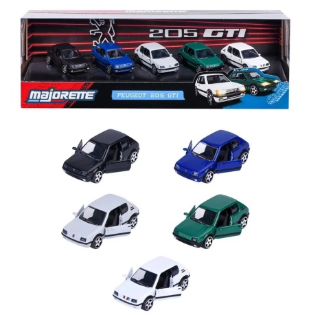MAJORETTE SET 5 MASINUTE METALICE PEUGEOT 205 GTI SCARA 1 LA 64 - Img 3