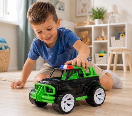 MASINA JEEP OFF ROADER NEGRU VERDE 39CM - Img 3