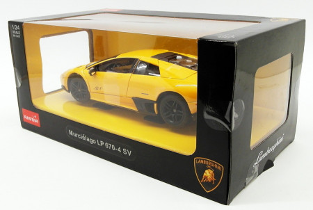 MASINUTA METALICA LAMBORGHINI MURCIELAGO LP670-4 GALBEN SCARA 1 LA 24 - Img 2