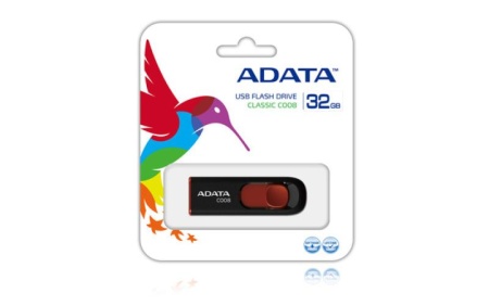 Memorie USB ADATA C008, 32GB, USB 2.0, Rosu/Negru - Img 3