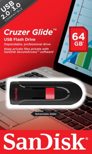 Memorie USB SanDisk Cruzer Glide 64 GB, USB 2.0. Negru - Img 11