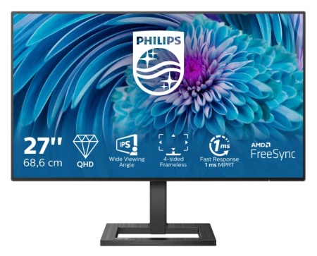 Monitor Philips LED IPS 27'' QHD, 75Hz, 4ms, Adaptive Sync, FlickerFree, Display Port, 2X HDMI, 275E2FAE/00 - Img 10