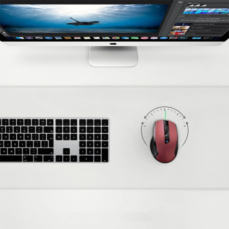 Mouse optic wireless Ugreen MU006 USB 2.4GHz / Bluetooth 5.0 4000 DPI - roșu - Img 2
