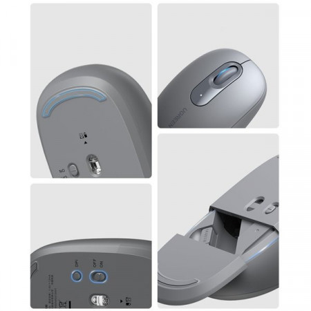 Mouse wireless USB Ugreen MU105 2.4GHz - gri - Img 3