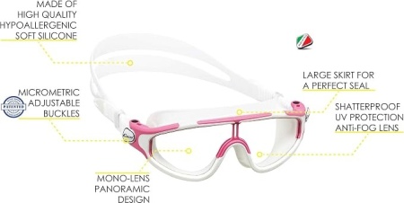 Ochelari de Înot pentru Copii CRESSI Baloo, Protecție UV și Lentile Anti-Aburire din Policarbonat, Catarame Micrometrice, Include Cutie de Protecție, pentru Vârsta 3-6 Ani - Img 5