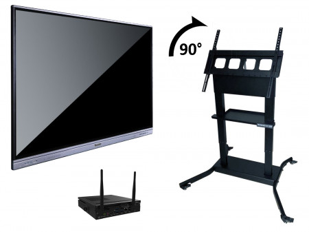 Pachet interactiv DONVIEW DS-65IWMS-L05A, Stand TV Motorizat, reglabil in inaltime Multibrackets 8748 si OPS I5
