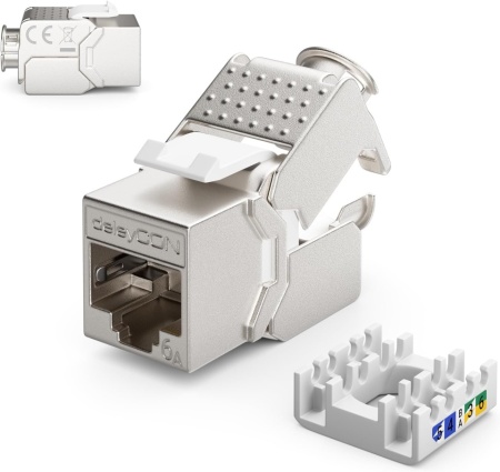 Panou Patch Modular de 12 Porturi deleyCON, 1U, Rack 10 Inch + 12 Bucăți Module Keystone RJ45 CAT6a, Negru - Img 7