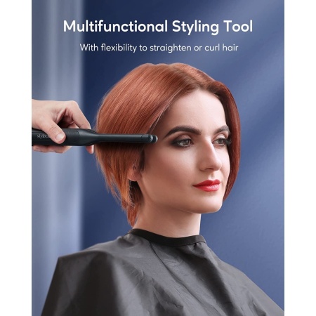 Placa de indreptat parul/barba Stylocks, pentru par scurt, placi de titan, 230 grade, Temperatura variabila, Oprire automata, Negru - Img 4