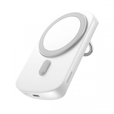 Powerbank inductiv Joyroom 6000mAh cu inel si suport de pana la 20W alb (JR-W030)