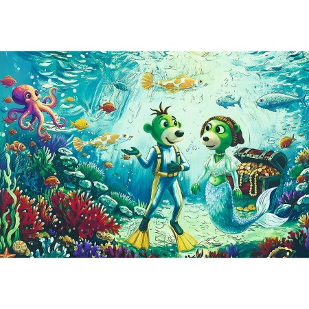 PUZZLE TREFL 100 FAMILIA TREFLIK INSPIRAT DE ARTA MAGIA ADANCURILOR - Img 2