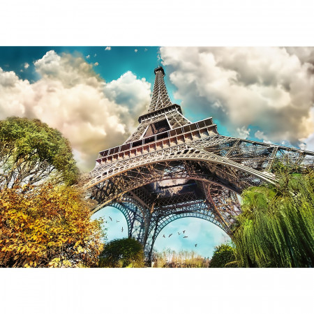 PUZZLE TREFL 1000 PREMIUM PLUS PHOTO ODYSSEY TURNUL EIFFEL PARIS - Img 2