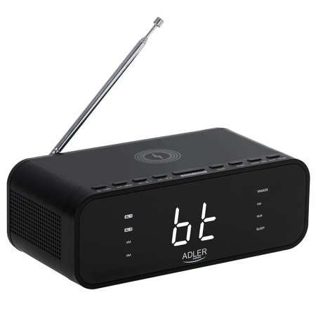 RADIO CU CEAS INCARCARE WIRELESS AD 1192 NEGRU ADLER - Img 3