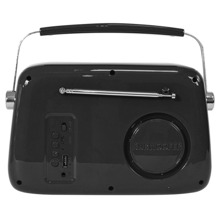 RADIO FM PORTABIL NOSTALGIA 15W CU FUNCTIE BLUETOOTH/AUX - NEGRU - Img 5