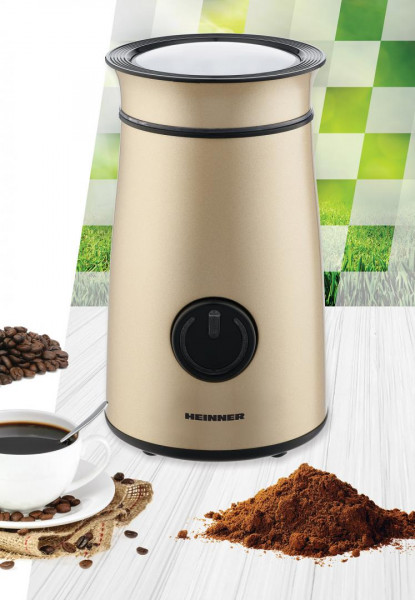 Rasnita electrica Heinner HCG-150IXGD, 150 W, 50g, carcasa inox, Auriu - Img 3