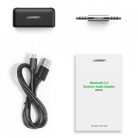 Receptor audio Ugreen mini jack AUX pentru masina, negru (70303) - Img 7