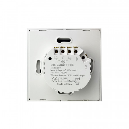Ruloul SmartWise / umbritor / comutator inteligent pentru perdea, compatibil eWeLink, cu panou frontal din sticla tactila alba - Img 3