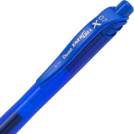 Set 12 pixuri Pentel EnerGel X, 0.7 mm, Albastru, BL107-BX - Img 2