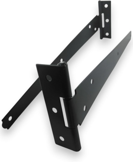 Set 2 Balamale Tip „T” Robuste 30 cm Typec Home BH01989, Balamale Industriale Negre pentru Porți de Grădină, Uși de Magazie, Foișoare și Anexe Gospodărești, Oțel Rezistent cu Finisaj Anticoroziv - Img 2
