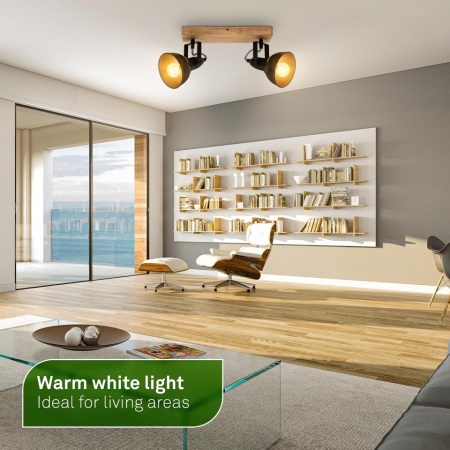 Set 2 Becuri LED Filament Briloner E14 tip Picătură (G30), Clasa Energetică A, 4W, 840 lm, Lumină Alb Cald 3000K, Durată de Viață 50.000 Ore - Img 3
