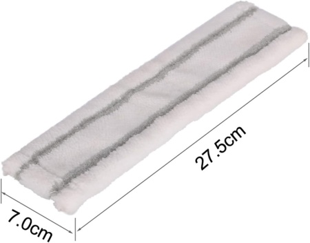 Set 2 Lavete din Microfibră pentru Curățat Geamuri Compatibile Kärcher WV 1, WV 50, WV 75, Prindere cu Velcro (Scai), Lavabile și Reutilizabile, Alb - Img 4