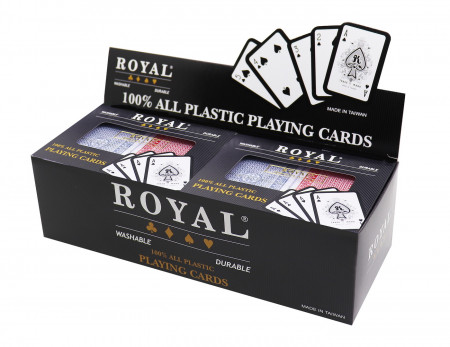 SET 2 PACHETE CARTI ROYAL CANASTA POKER DIN PLASTIC - Img 2