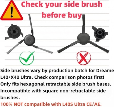 Set 20 accesorii și consumabile pentru aspirator robot Dreame X40 / L40 Ultra (Gen 2), Mova P10 / P50 Pro Ultra: 2 perii principale, 4 perii laterale, 4 filtre HEPA, 6 lavete mop, 4 saci de praf - Img 6