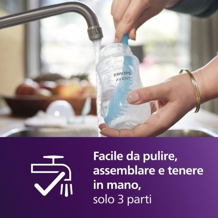 Set 3 Biberoane Philips Avent Natural Response 260 ml, Tetină Debit Mediu Debit 3, Design Tropical, 1M+, SCY903/73 - Img 4