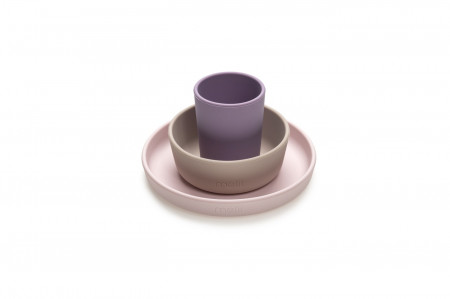 SET 3 RECIPIENTE SILICON HRANA BEBE, MELII, PURPLE&amp;PINK&amp;GREY - Img 3