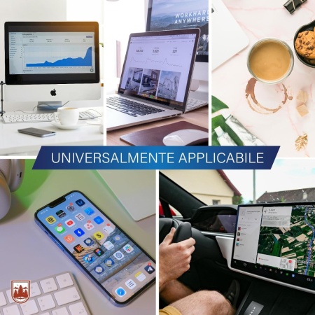 Set de Curățare ecrane Veddelholzer 250ml, Soluție pentru Display cu Lavetă din Microfibră și Pensulă pentru Tastatură, Curățare Fără Urme pentru Laptop, Monitor, TV, Telefon și Ecrane Auto - Img 2
