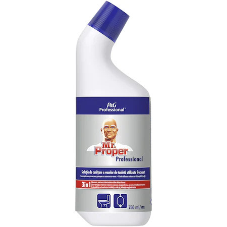 Solutie de curatat vasul de toaleta Mr. Proper Professional Toilet, 750 ml