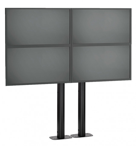 Stand VideoWALL Vogel's cu baza fixa montat pe podea 2x2