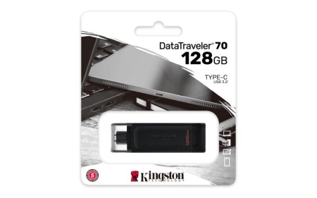 Stick memorie Kingston DataTraveler 70 128GB, USB 3.2 tip C, Black - Img 7