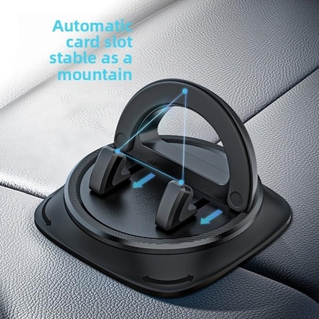Suport Auto pentru Telefon Rotativ la 360° pe Bord, Montare cu Nano-Gel Anti-Alunecare Fără Blocarea Grilei de Ventilație, Operare cu o Singură Mână, Compatibil Universal cu Smartphone-uri 4–7 Inch, Negru (Black) - Img 7