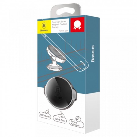 Suport Auto Premium cu banda autoadeziva , Baseus Small Ears , Magnetic , Negru - Img 8