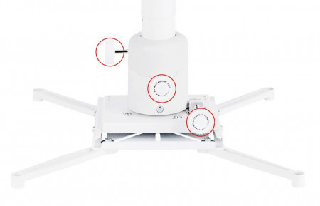Suport videoproiector tavan Multibrackets MB-0742 Finetune, reglabil 1600-3000mm, max. 10kg, alb - Img 4