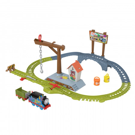 THOMAS SET DE JOACA CU LOCOMOTIVA MOTORIZATA THOMAS LIVREAZA VOPSEAUA - Img 3