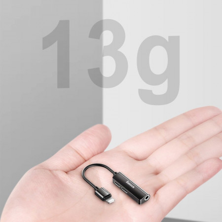 Adaptor Baseus 3-in-1 Lightning la 2x Lightning și 3.5mm Femelă L52 Negru (CALL52-01) - Img 4