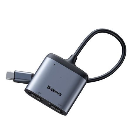 Adaptor Baseus Enjoy HUB , USB-C - 2x HDMI, + port USB-C