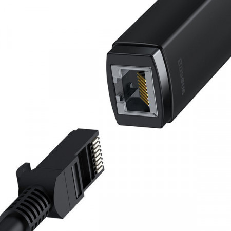 Adaptor de retea extern USB tip C din seria Baseus Lite - RJ-45 1Gbps (1000Mbps) negru (WKQX000301) - Img 6