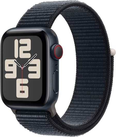 Apple Watch SE 2nd Gen, Cellular, 40mm Midnight Aluminum Case with Midnight Sport Loop