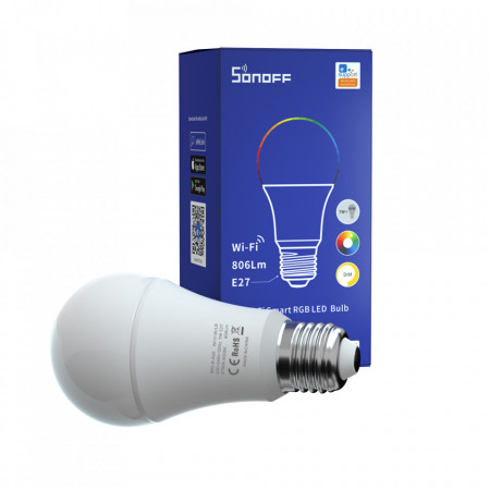 Bec inteligent cu LED Sonoff B05-B-A60, RGB, Putere 9W, 806 LM, Control aplicatie eWelink - Img 3
