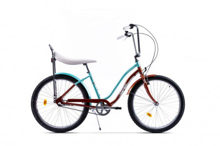 Bicicleta Pegas Strada 2, 26 inch, cadru aluminiu, maro/verde