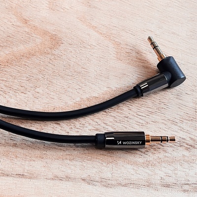 Cablu AUX Wozinsky unghi drept (mascul-mascul) mini jack 3m negru - Img 7