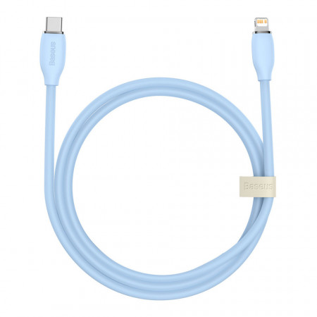 Cablu Baseus, USB tip C - cablu Lightning 20W, 1,2 m lungime Jelly Liquid Silica Gel - albastru