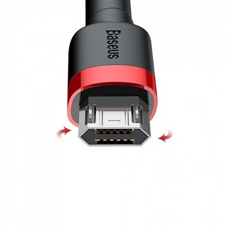 Cablu de date , Baseus Cafule USB / micro USB 2A 3M black-red (CAMKLF-H91) - Img 3