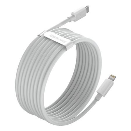 Cablu de date Baseus Simple Wisdom USB-C la Lightning PD 20W (2 buc / set) 1,5 m alb - Img 3