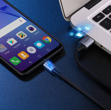 Cablu de date UGREEN USB la micro USB - 2m gri - Img 3