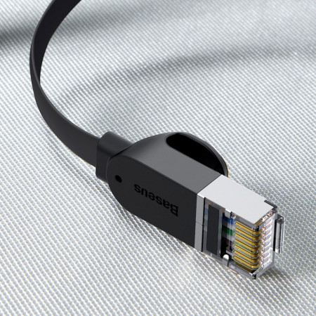 Cablu Ethernet plat Baseus RJ45 Cat 6 1000Mbps 8m - negru - Img 6