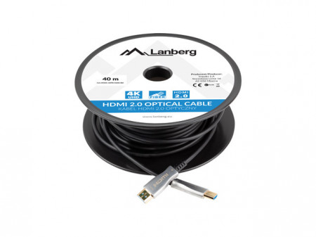 Cablu HDMI 40m prin fibra optica, 4K, CA-HDMI-20FB-0400-BK